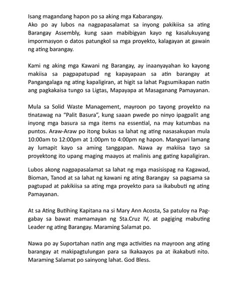Isang Magandang Hapon po sa inyong .
